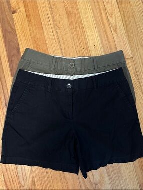 LOFT Women's Bermuda Shorts in Black and Olive